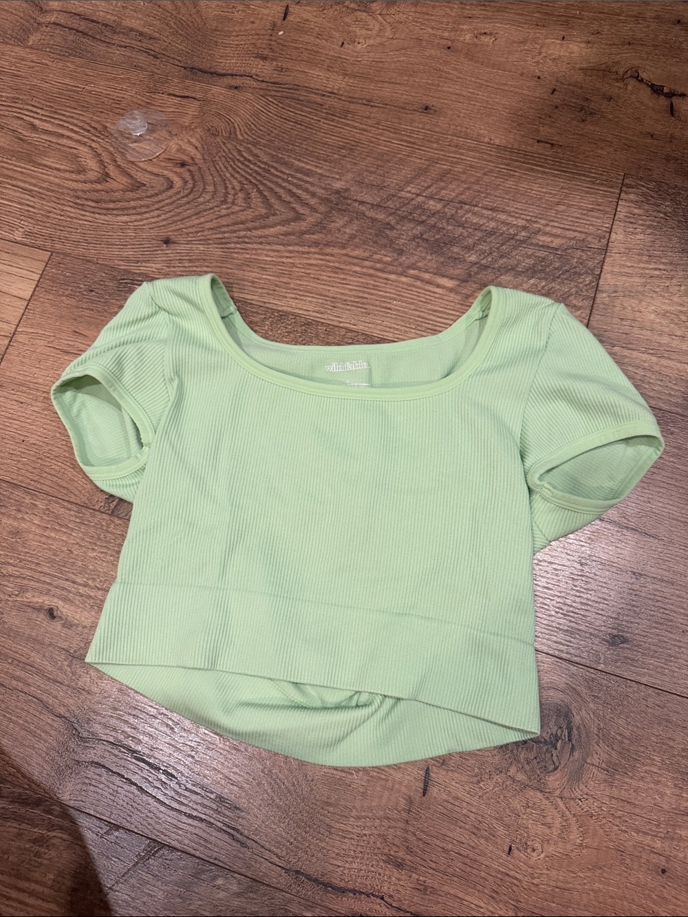 Target Mint Green Ribbed Scoop-Neck Crop Top